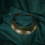 Wide Hammered handcrafted choker wide