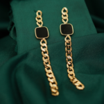 Black fringe drops