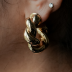 Twist roap hoop earrings